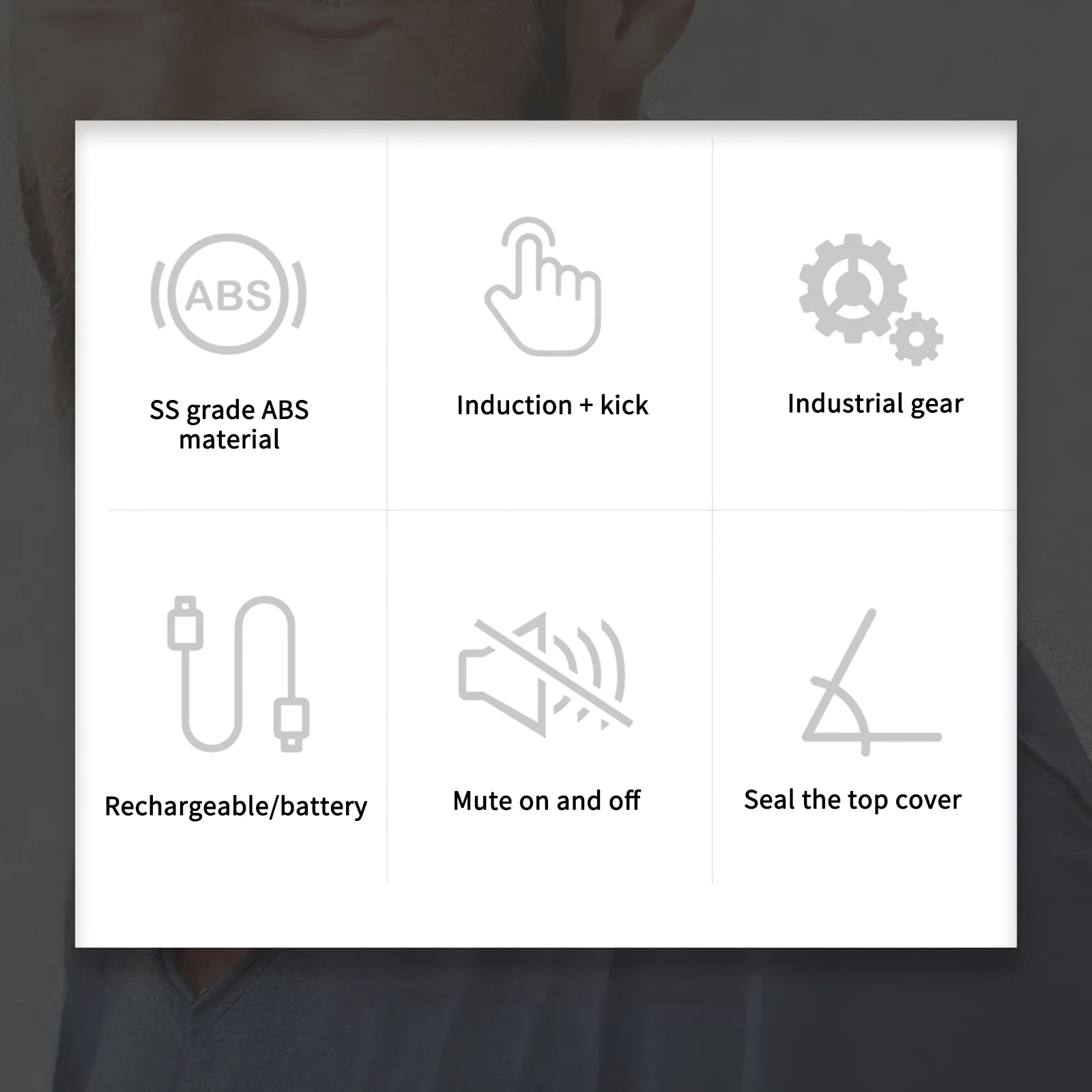 

Induction Trash Can with Battery Automatic Contactless Garbage Bin Sensor Waste Bin for Living Room Bathroom Bedroom Kitchen New