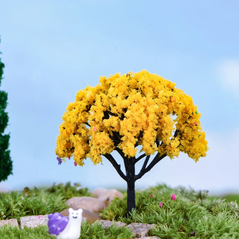 Искусственное маленькое дерево цветы растения мох бонсай искусственное