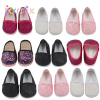 baby shoes 7cm 18mini hot sale sequin frosted doll shoes for 43cm baby reborn dolls white socks for toys accessories