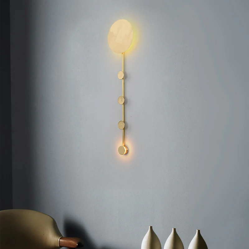 Full Copper Designer Arts Personality Wall Lamp Villa A Living Room Bedroom Model Between Hotel Reception Decoration | Лампы и