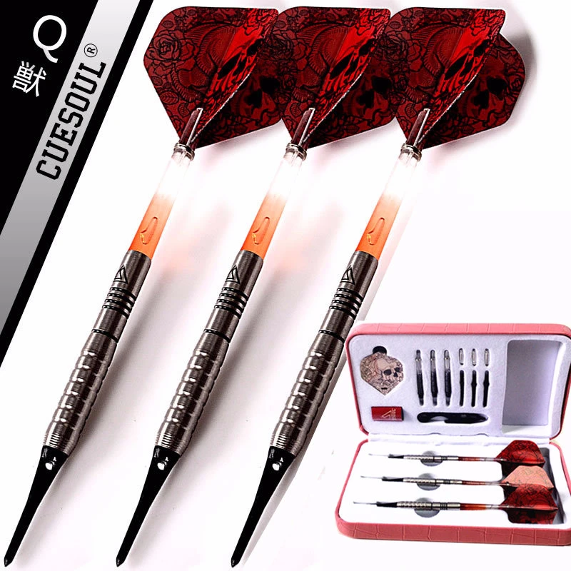 High grade packaging Новые 3 шт/комплект CUESOUL 18 г Вольфрам дротики Профессиональные Дартс мягкий наконечник Дартс с нейлоновые дротики валы - Цвет: High grade packaging