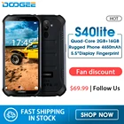 Смартфон DOOGEE S40 Lite защищенный, IP68, 2 + 16 ГБ, Android 9,0, 5,5 дюйма, 4650 мА ч, 8 МП