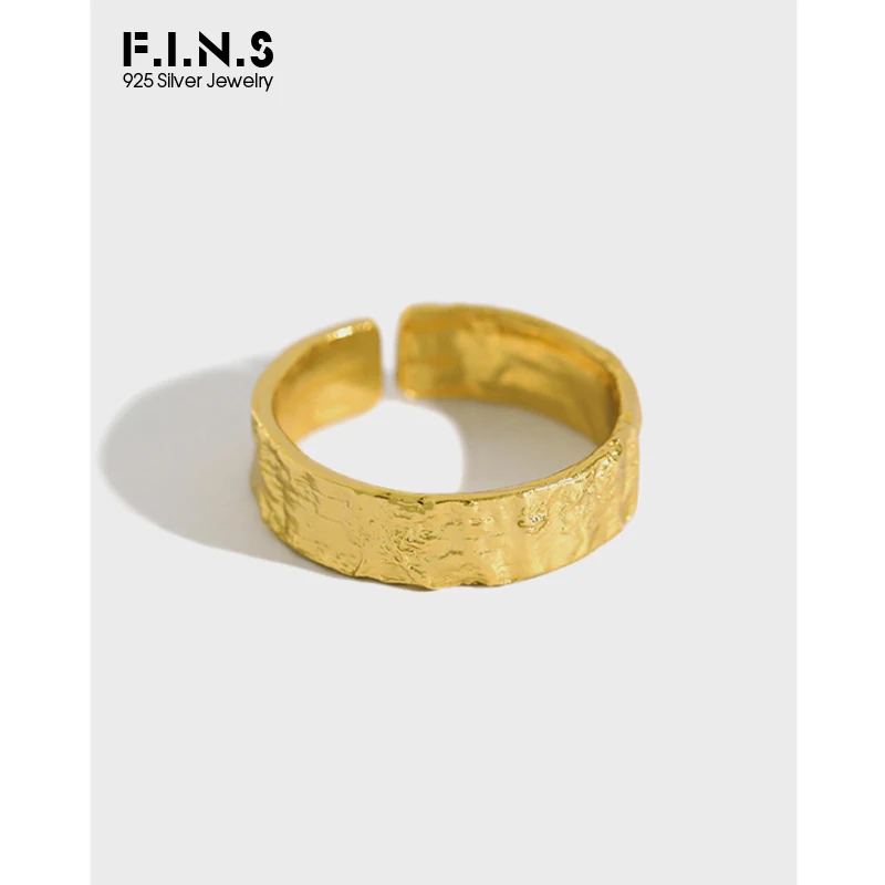 F.I.N.S 925 пробы серебряные кольца уникальное неравномерное Открытое кольцо с