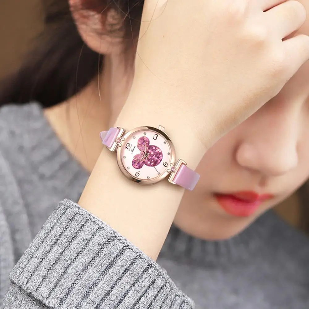 

Big Sale Minnie Mouse Luxury Bling Crystal Jewelry Cuties Girl Quartz Watches Fashion Ladies Child Watch Student Kids Clock Gift