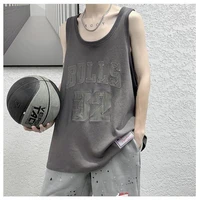 summer new high quality embroidered retro basketball no 32 vest mens vest loose oversized comfortable breathable couple wear
