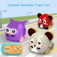 childrens cartoon remote control car gesture induction follow 360 degree rotation sound and light cute mouseowl kids toy car