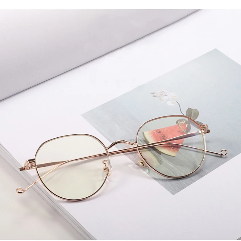 

Fashional Women's Round Prescription Glasses Frame Optical Myopia Eyeglasses for Female Korean Luxury Brand Spectacles Eyewear