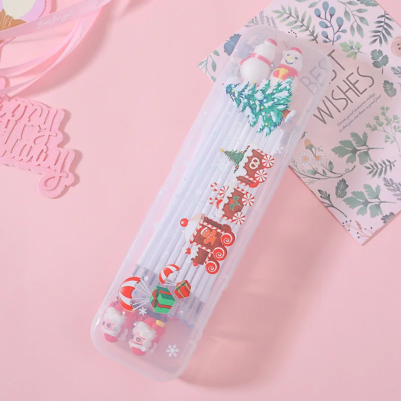 

10sets Cartoon Christmas Stationery Set for Kids Gift Prizes Cute School Supplies Kawaii School Supplies Korean Pen Cute Things