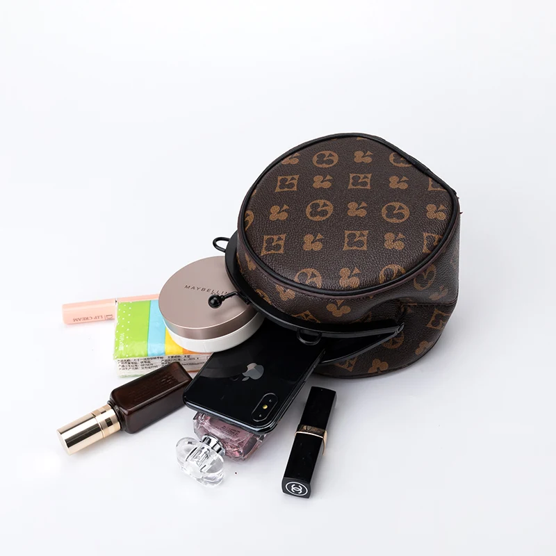 

Small Vintage Printed Round Bags for Women 2020 Classic Women Handbags Female Shoulder Bags Designer Bags Famous Brand Women Bag