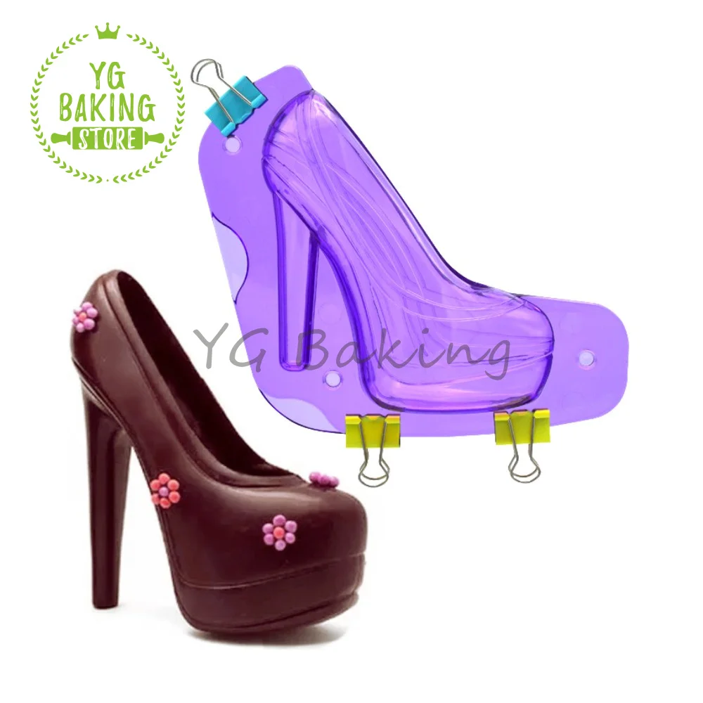 

Dorica 2Pcs/Set Platform High Heels Design Mousse Cake Mold Chocolate Soap Mold Kitchen Tool Bakeware