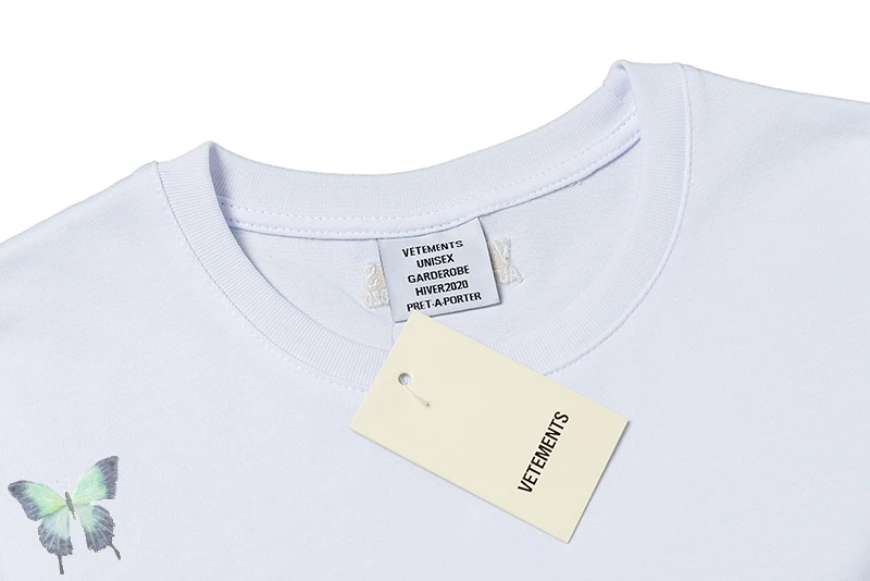 

Embroidered Logo Vetements T Shirts Big Tag Hip Hop Skateboards Fashion VTM Tops Vetements T-shirt