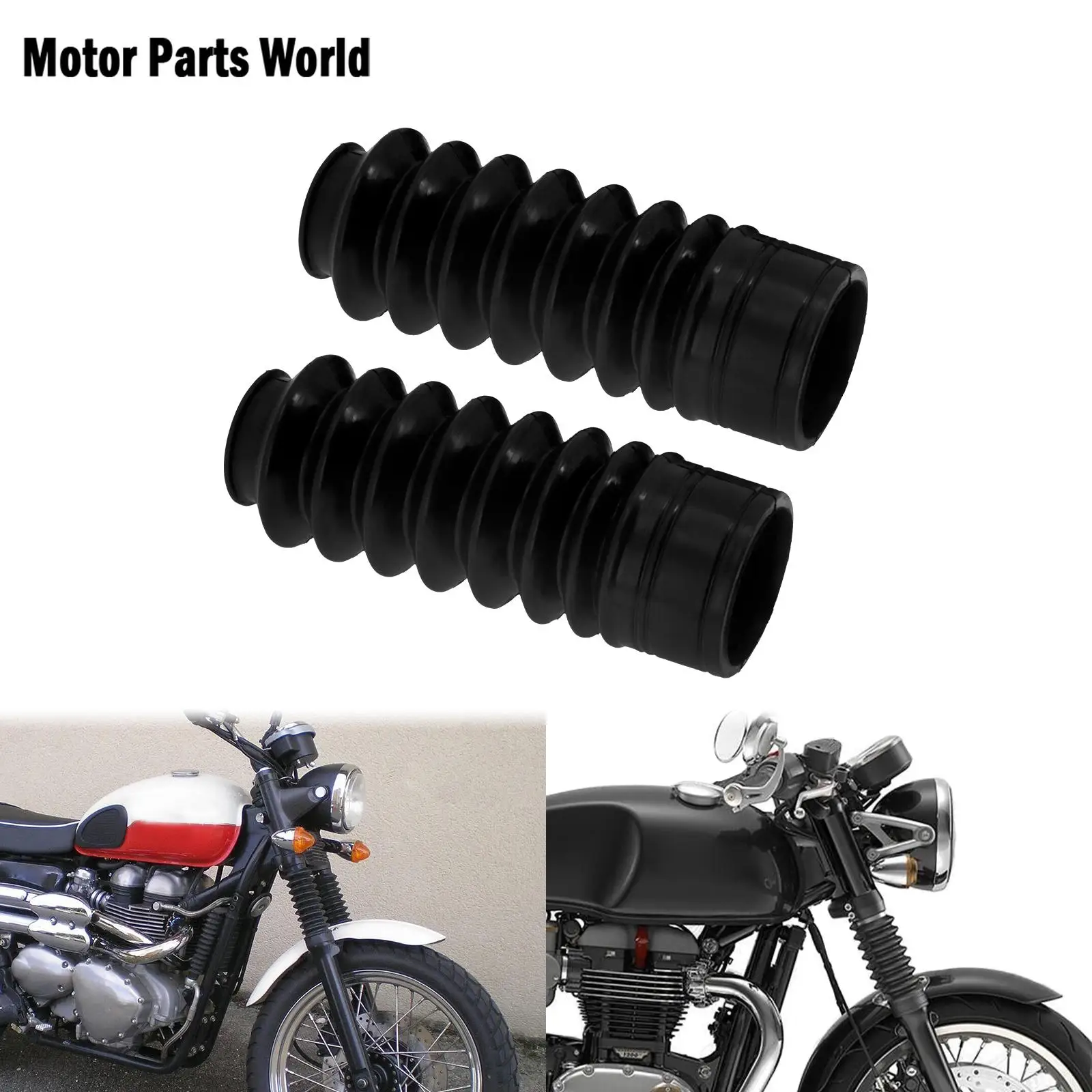 2XMotorcycle Front Fork Cover Gaiters Gators Boot Protector Shock Absorber For Bonneville Bobber T100 T120 Street twin