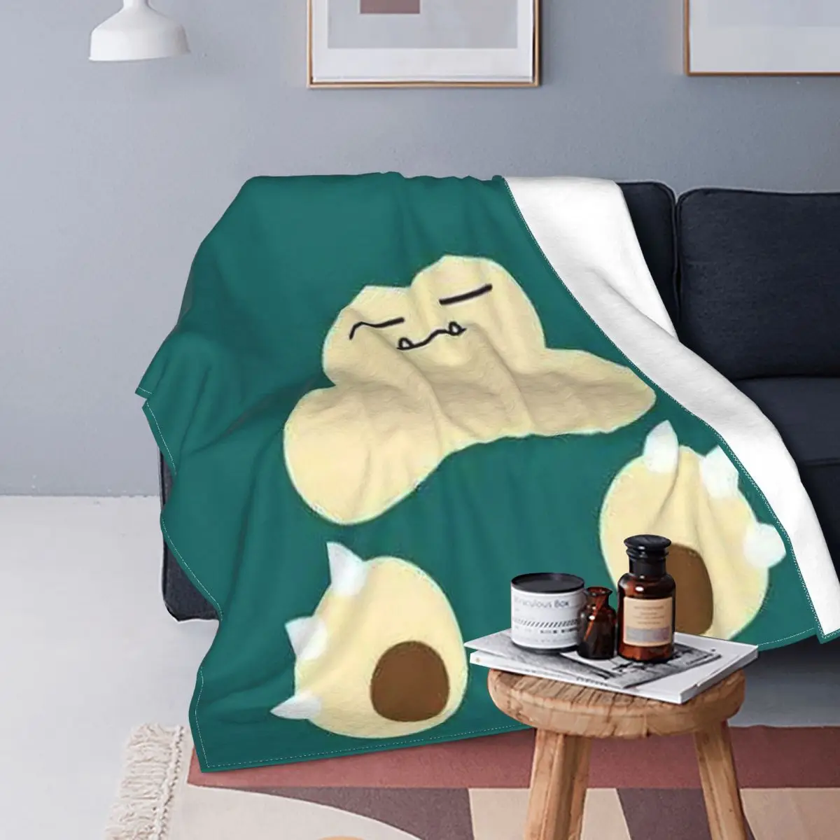 

Snorlax-Manta de franela для всех стационарных, Anmie japonus, transpirable, ligera, fina, для мягкой одежды, ropa de cama