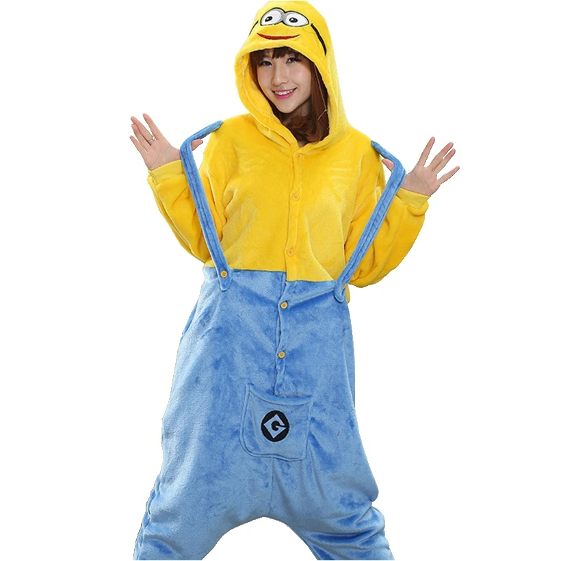 Winter Blue Pocket Pajamas Animal Sleepwear onesie Kigurumi Women Men Unisex Adult Flannel Nightie Home clothes Sets