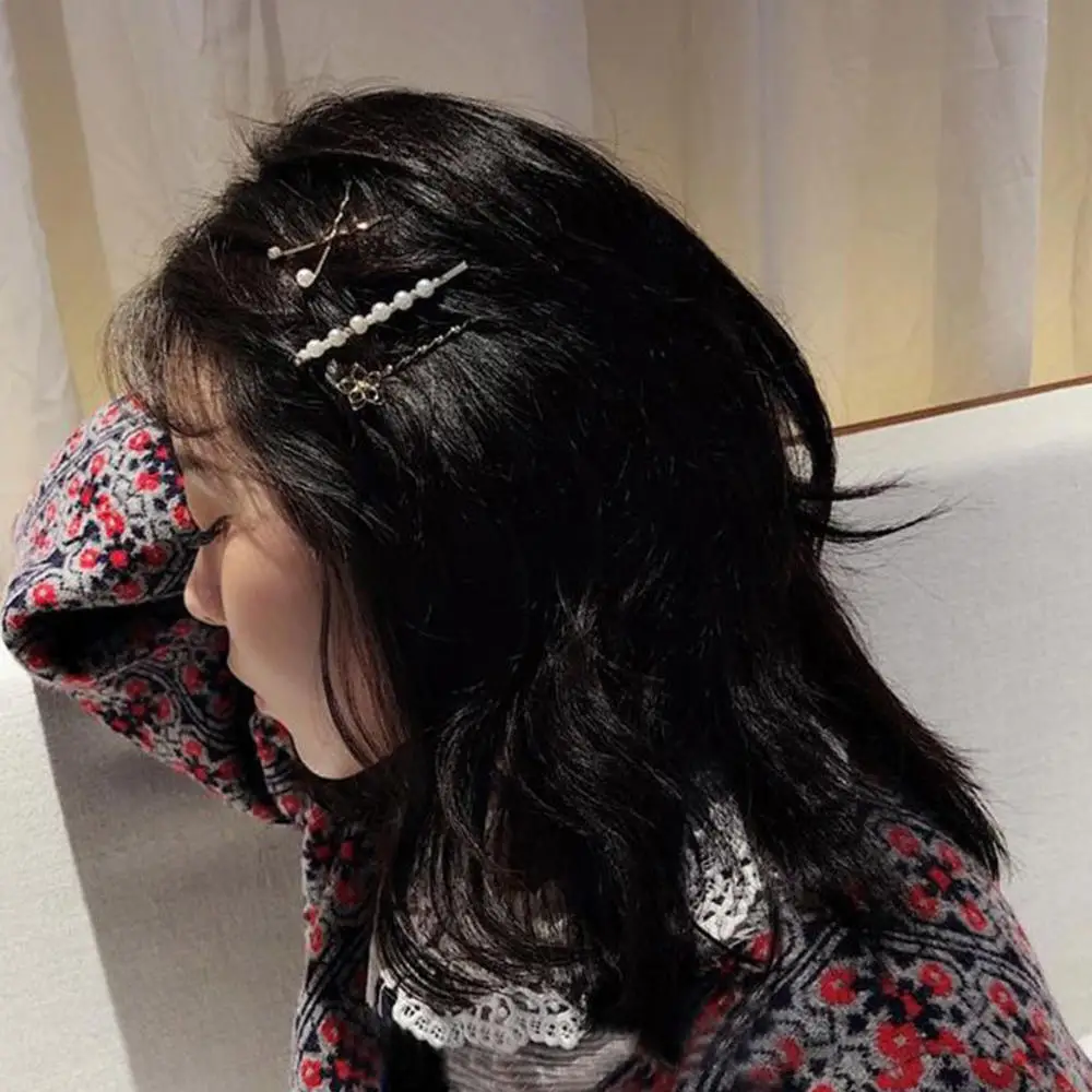 4 шт./компл. жемчужная Цветочная металлическая заколка для волос повязка расческа