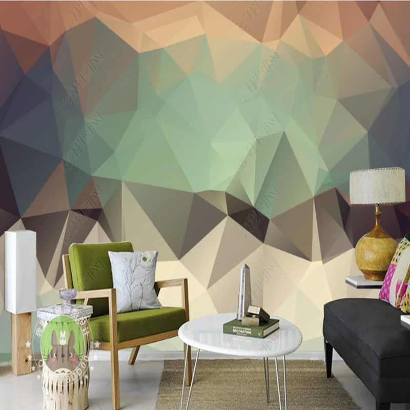 

Custom Photo Wallpaper Mural Modern Minimalist Sunrise Geometric Wallpaper Designs For Bedroom