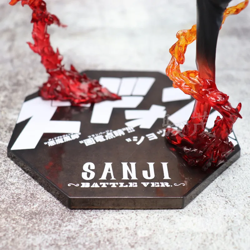 Черное пальто с надписью Sanji Devil Jambe Battle Ver. Пластиковая Фигурка героя команда