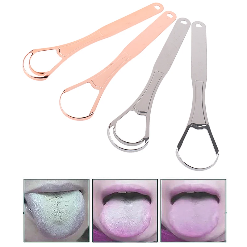 

1PC Useful Tongue Scraper Stainless Steel Oral Tongue Cleaner Medical Mouth Brush Reusable Fresh Breath Maker