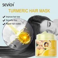 sevich 100g natural anti loss turmeric hair treatment mask hair care deep nourishing keratin repair damage coconut oil hair mask