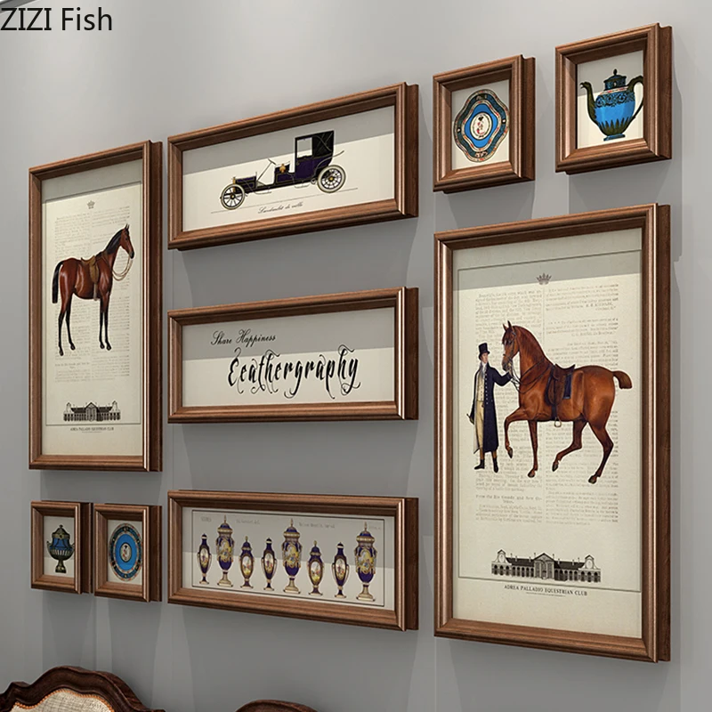 Картины HD настенная роспись в средневековом стиле ретро Настенная коричневая