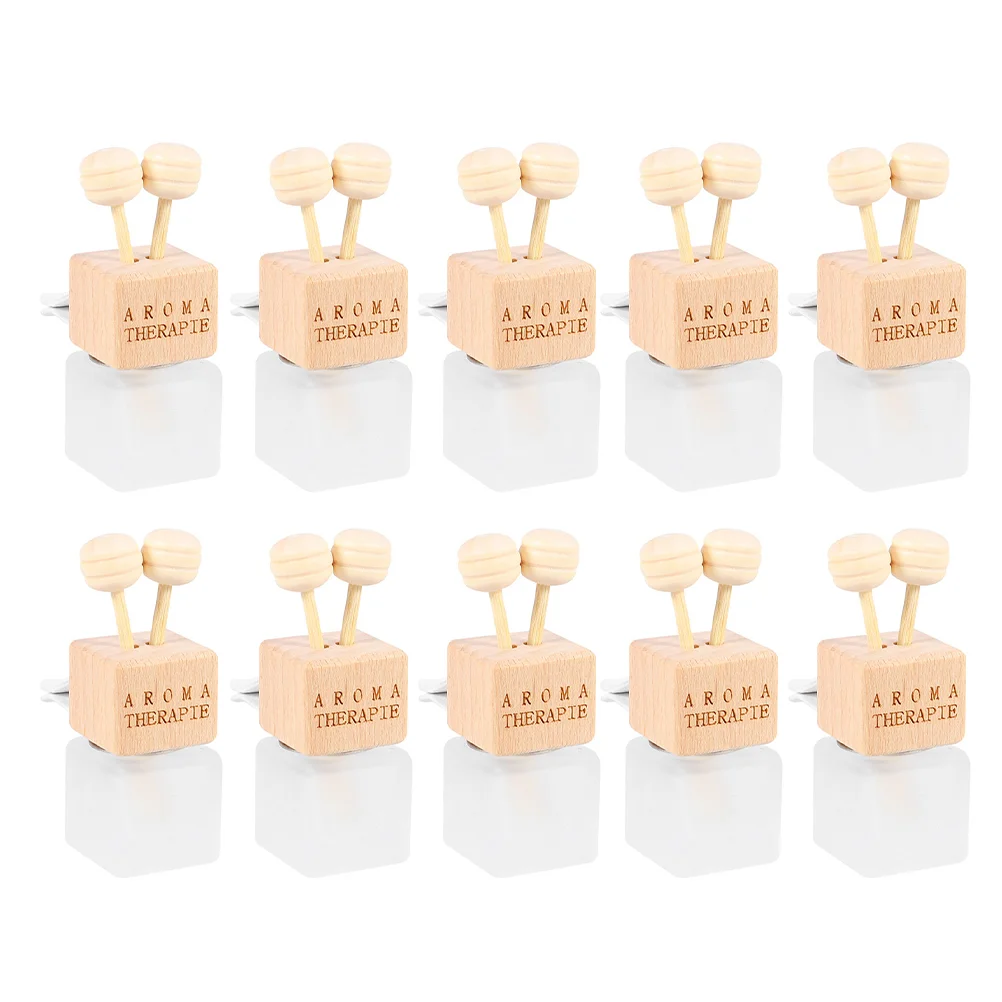 

10Pcs 8ml Car Air Vent Aroma Bottle Glass Essential Oil Bottle Perfume Diffuser