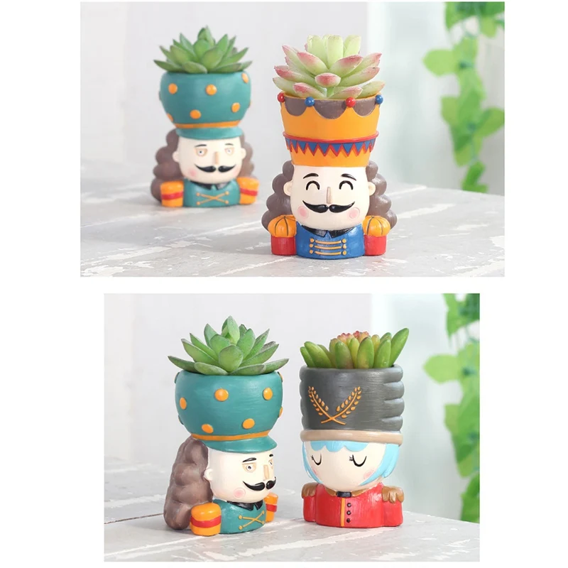 Каучуковый цветочный горшок Фея король и королева суккулент для дома Бонсай