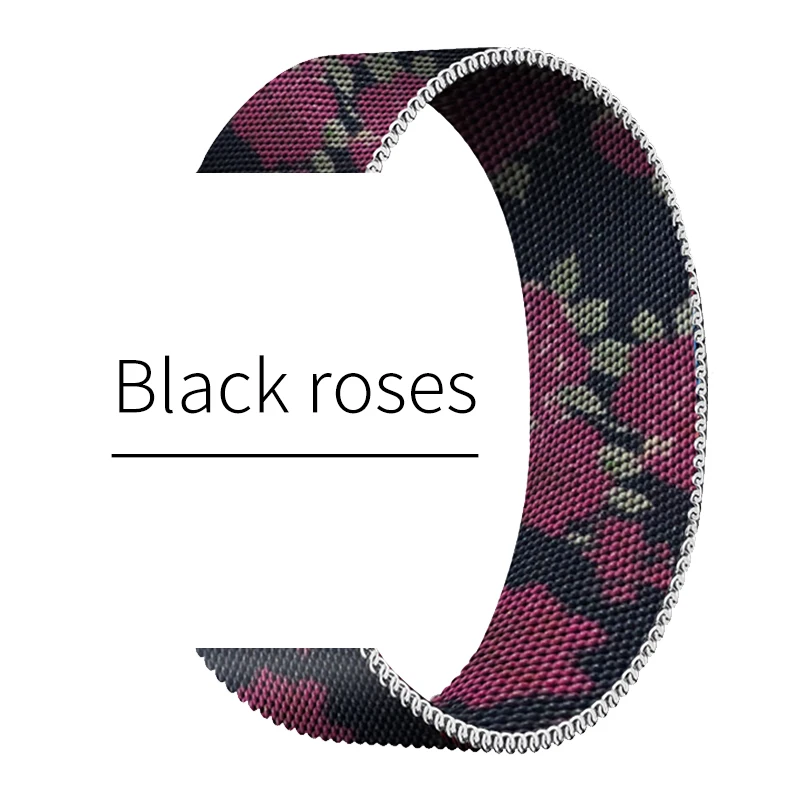 Ремешок Миланская петля для мужчин и женщин спортивный черный браслет iWatch SE 6 5 4