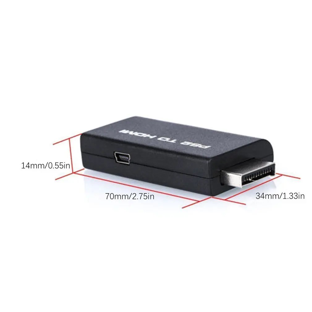 Портативный Аудио Видео Конвертер PS2 в HDMI адаптер AV совместимый кабель для SONY