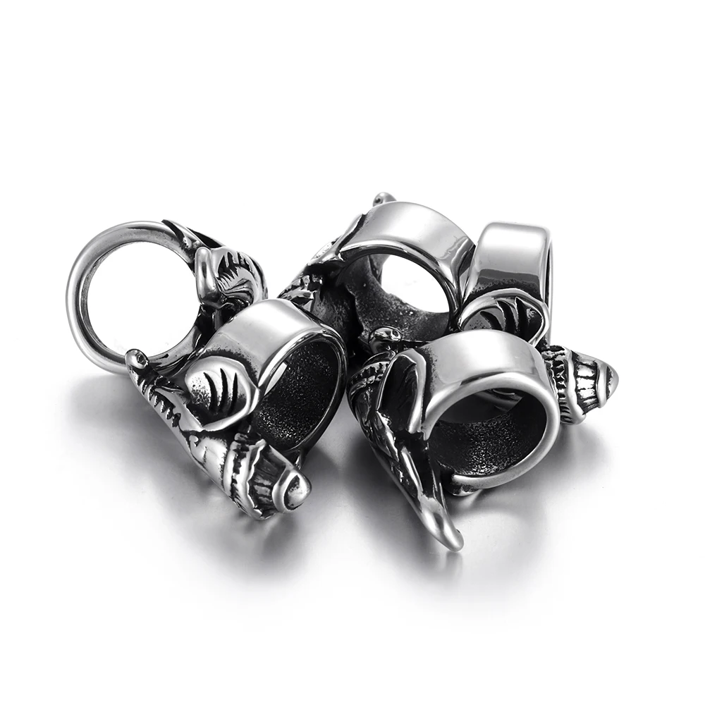 Бисер из нержавеющей стали большой ползунок 8 мм для кожаных браслетов ювелирных