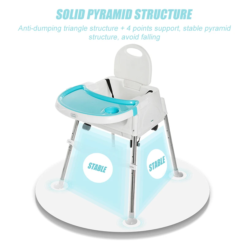 구매 90cm 휴대용 아기 좌석, 가정용 아기 높은 의자, 안정적인 아기 저녁 식사 테이블, 조절 가능한 접이식 의자, 어린이, 어린이용