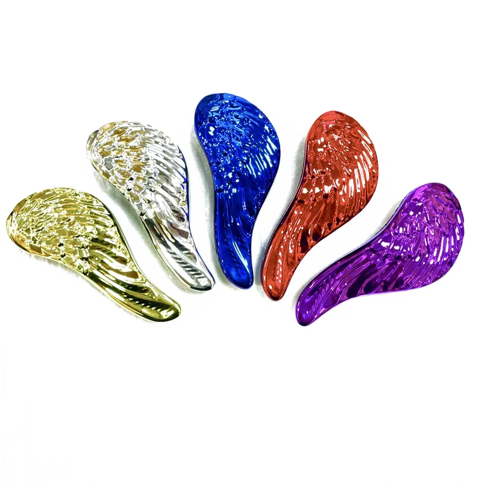 Electroplated Tangle Comb Angel Wings Hairdressing Hairstyle Woman Salon Professional Girl Styling Beauty Detangling Hair Brush