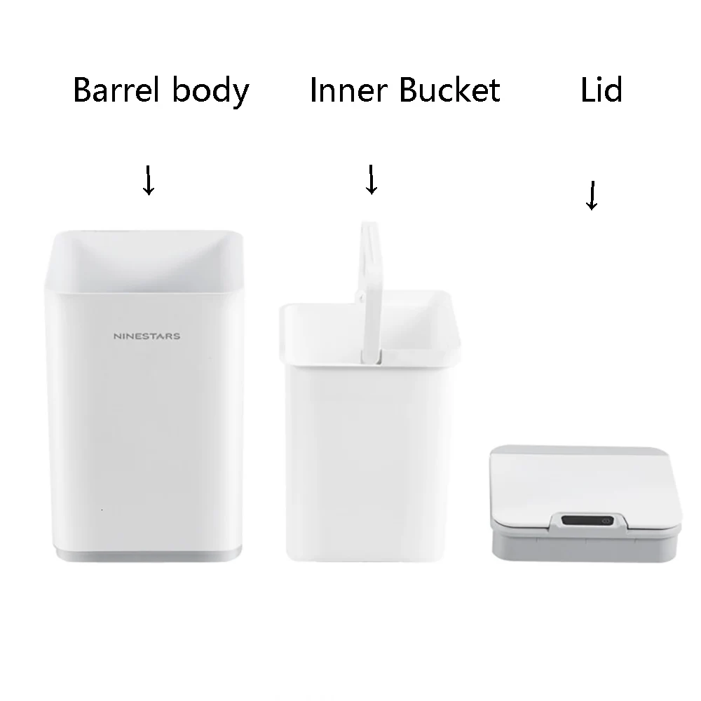 Xiaomi Ninestars 10L IPX3 Водонепроницаемый Датчик мусорного ящика Бытовая умная мусорная корзина бесконтактная мусорная корзина
