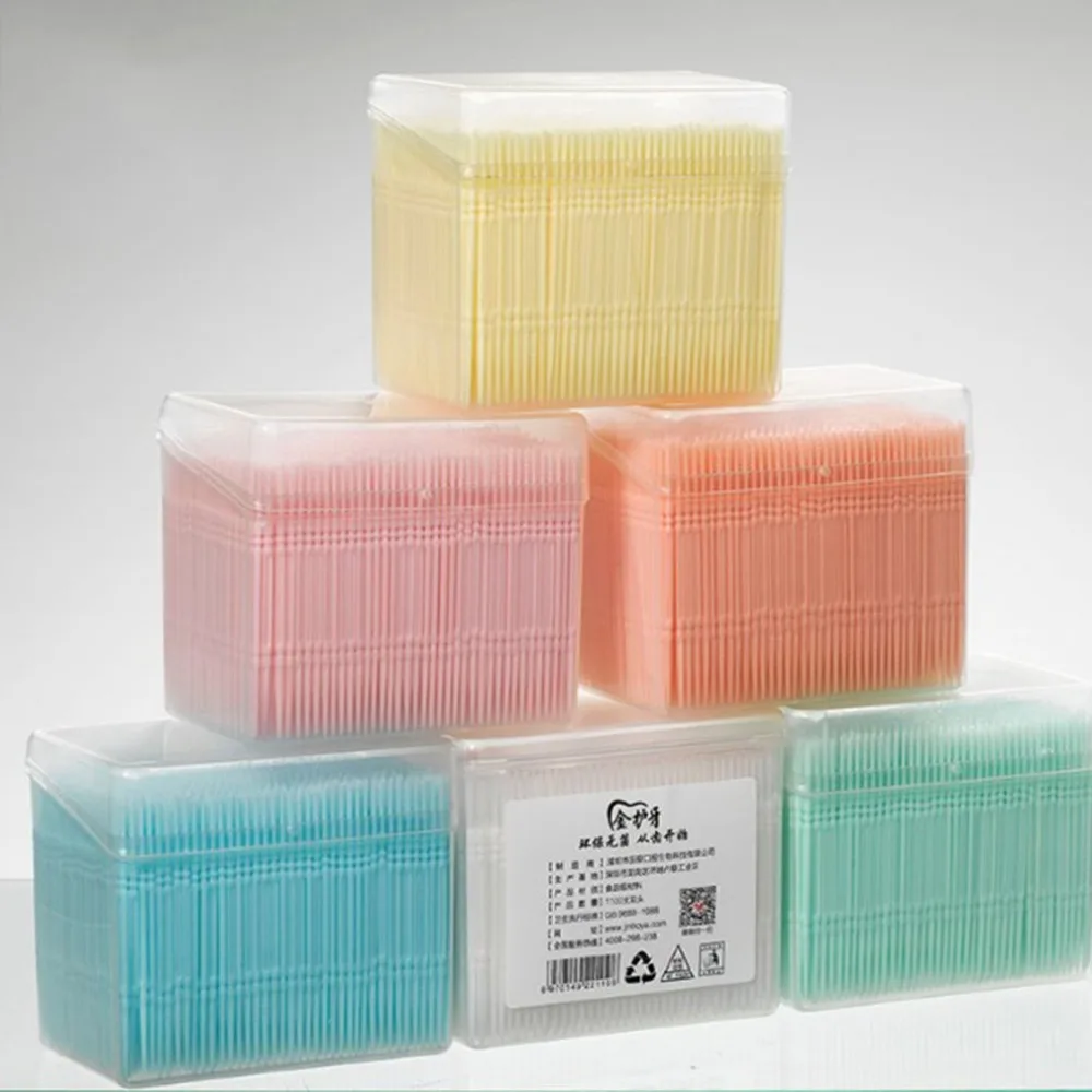 

1100PCS/SET Double Head Disposable Tooth Floss Hygiene Dental Floss Interdental Toothpick Healthy for Teeth Cleaning Oral Care