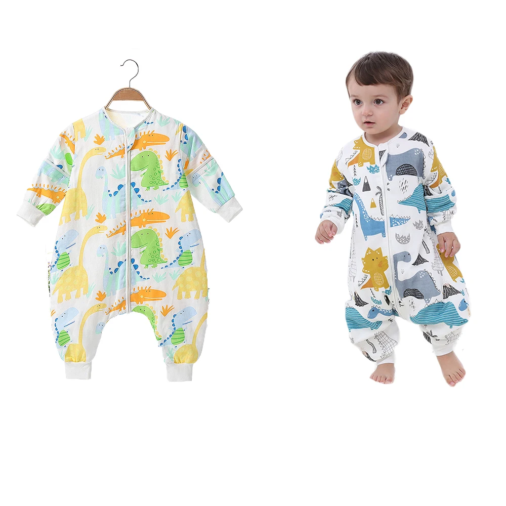 Universal Four Seasons Split Leg Sleeping Sack Bag Breathable Anti-Kick Pajamas for 0-4 years old Kids Newborn Toddler Baby