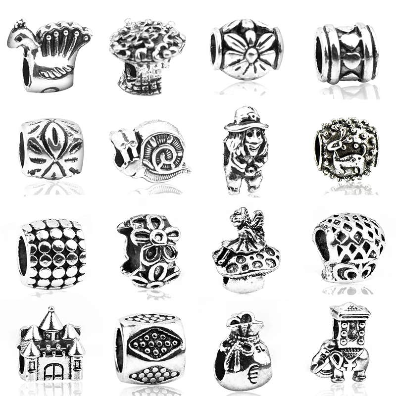 

European alloy large beaded house beads are suitable for the original Pan charm bracelet jewelry female accessories