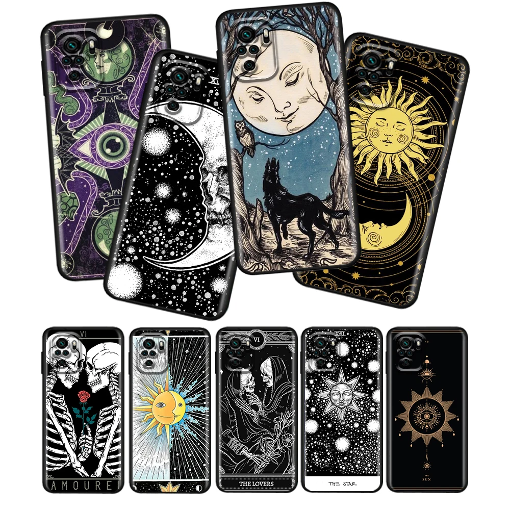 

Witches moon Tarot For Xiaomi Redmi Note 10 9 Pro Max 10T 9T 9S 10 9 8 7 6 5 Pro 4X Silicone Soft Black Phone Case