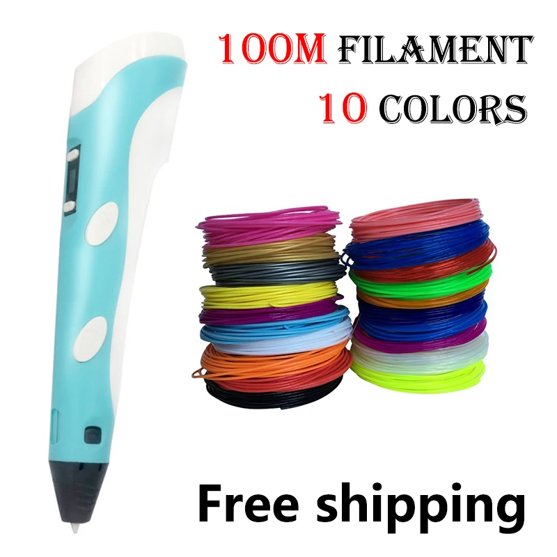 

3D Pen PLA Filament Printing Pen Creative Toy Birthday Gift For Kids Design Drawing DIY Pen With LCD Display