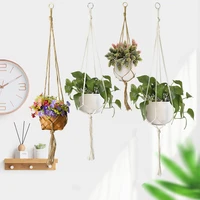 90 120cm handmade macrame plants hanger indoor wall flower pot hanger for home garden hanging planter basket holder decoration 8