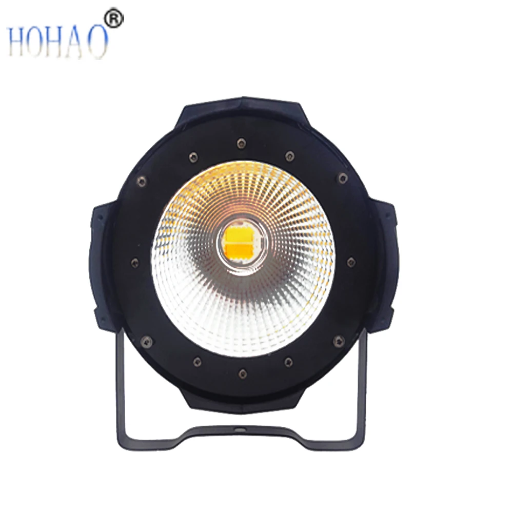 

Stage Light 100W Led Cob Par Lights 2IN1 Cool /Warm White 4CH DMX512 Par64 Can For TV School Performance 2Year Warranty