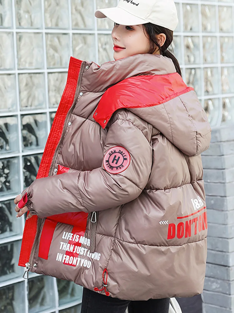 

Women's Jackets Winter 2021 Black Puffer Jacket Female Down Cotton Jacket Ladies Coats and Jackets Korean Fashion Bubble Coat