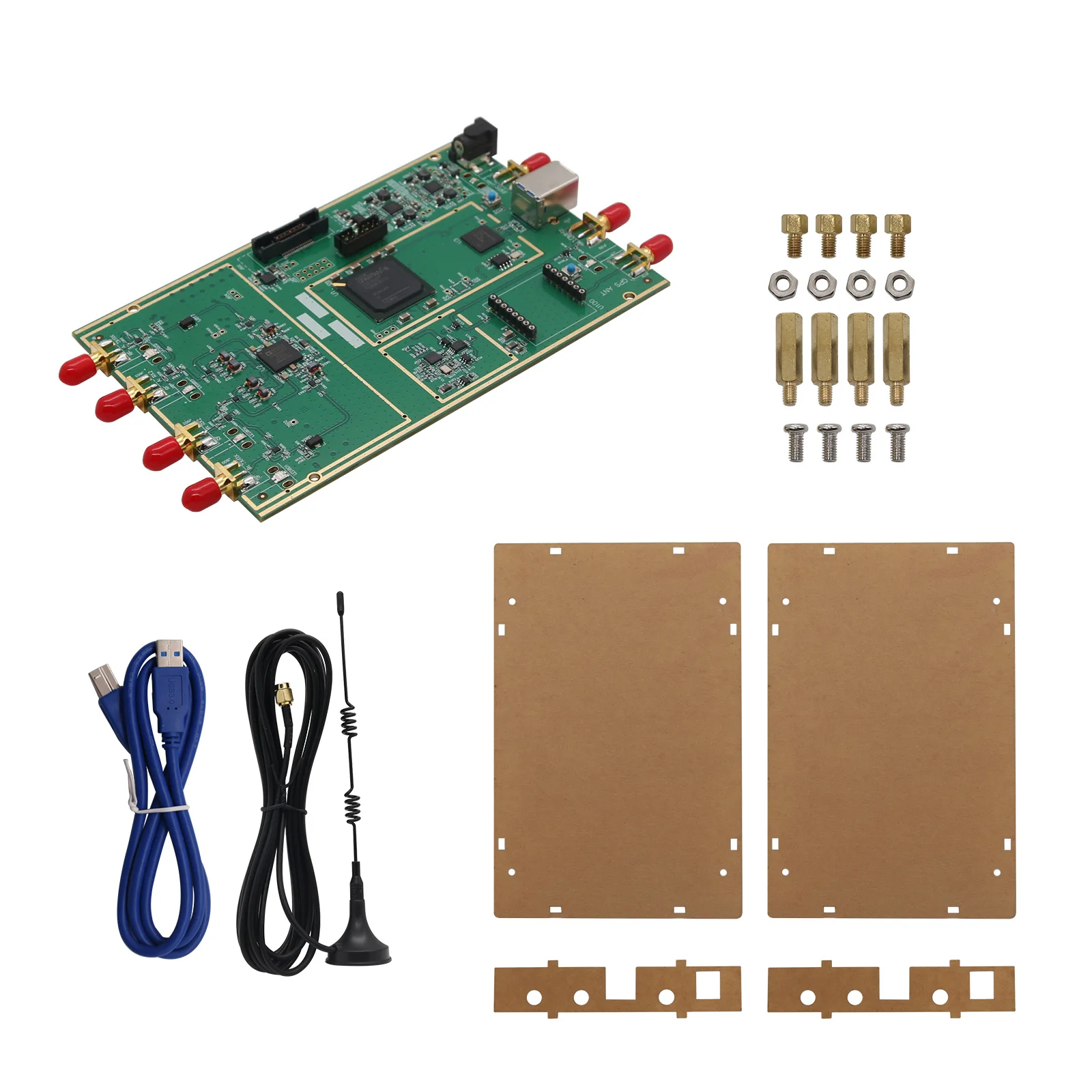 

70MHz-6GHz 10DBM Software Defined Radio B210 SDR Board Acrylic Shell USB3.0 Compatible with USRP B210