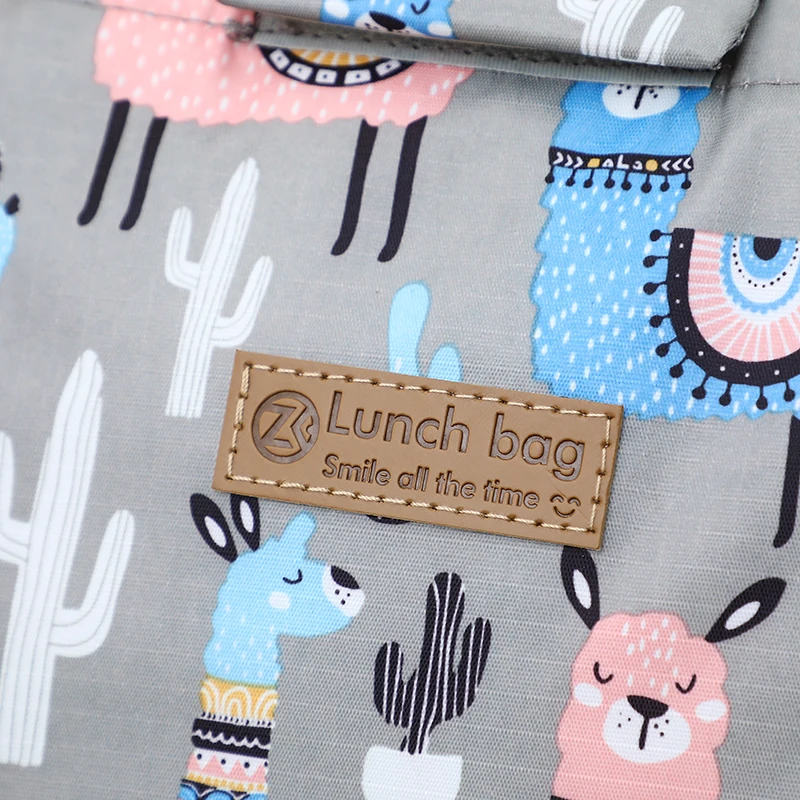 

Cooler lunch bag fashion cat multicolor bags women waterpr hand pack thermal breakfast box portable picnic travel