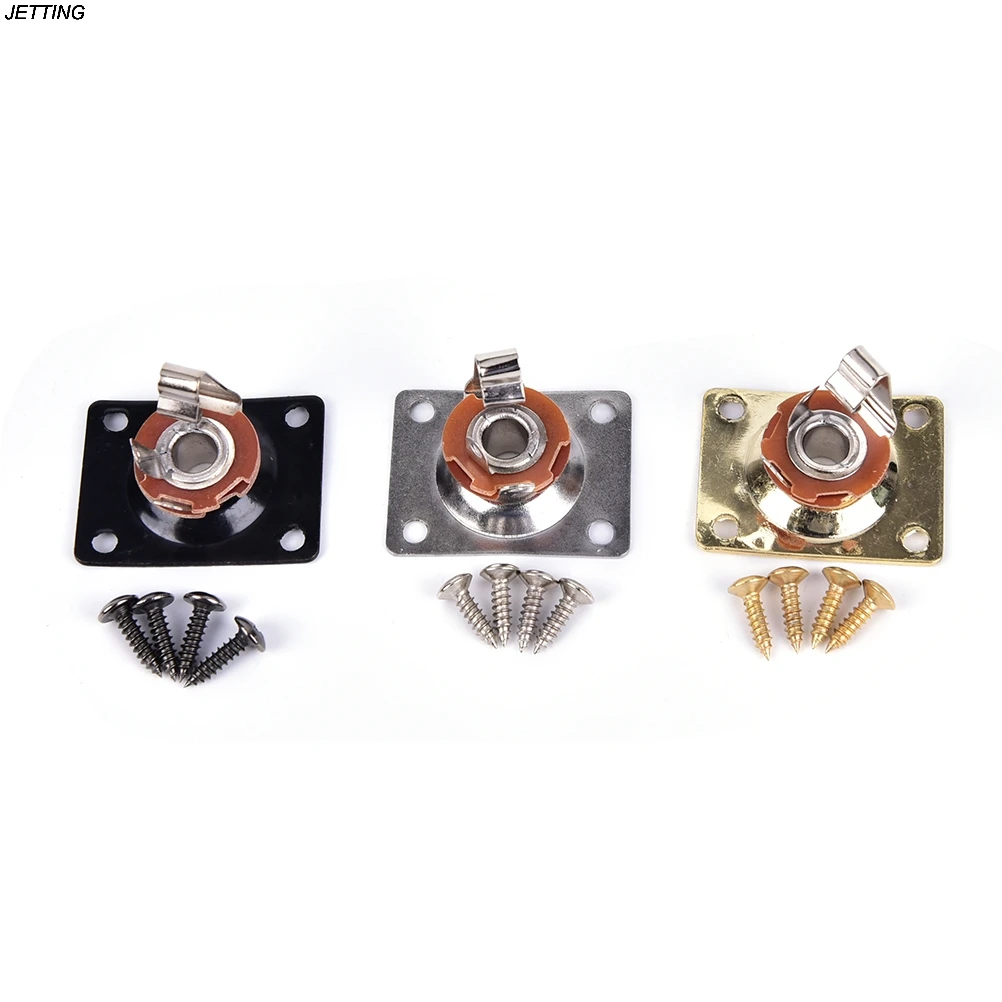 

1/4 Output Input Jack for LP SG Tele Electric Guitar Chrome Black gold silver Square Style Jack Electric guitar socket