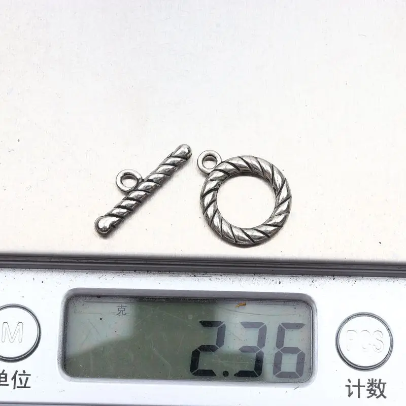 

10 pcs Antique Silver Ring Round Striped Shape Metal Clasps Hook Connectors For Making jewelry Necklace Bracelets Chains DIY