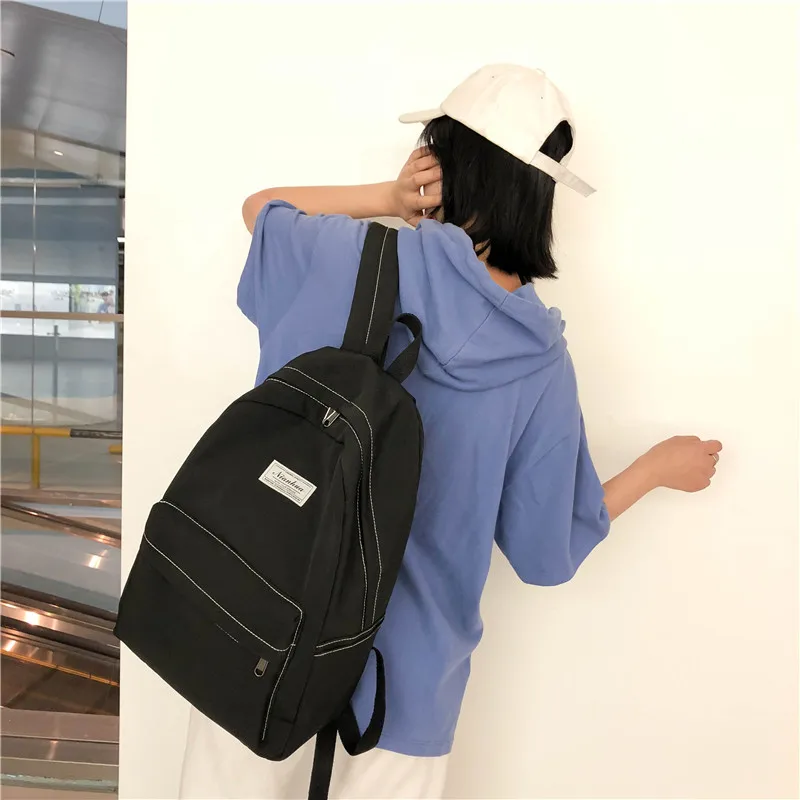 Модный рюкзак нейлоновая женская сумка на плечо вместительный школьный для