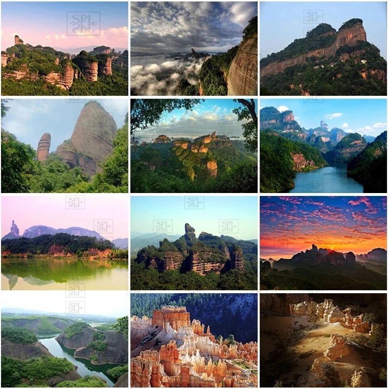 

5D Diy Famous Scenic Valley Diamond Painting Full Round Square Resin Mosaic Landscape Embroidery Cross Stitch Kit Wall Art Decor