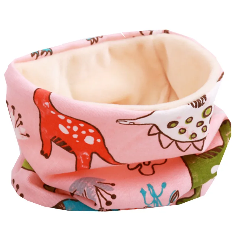 pink dinasour scarf Новая весенне-Осенняя шапка для девочек, шарф, комплект с рисунком совы, звезды, лебедя, шапка для маленьких мальчиков и девочек, детская шляпа, шарф-воротник, комплект хлопковой детской шапки - Цвет: pink dinasour scarf