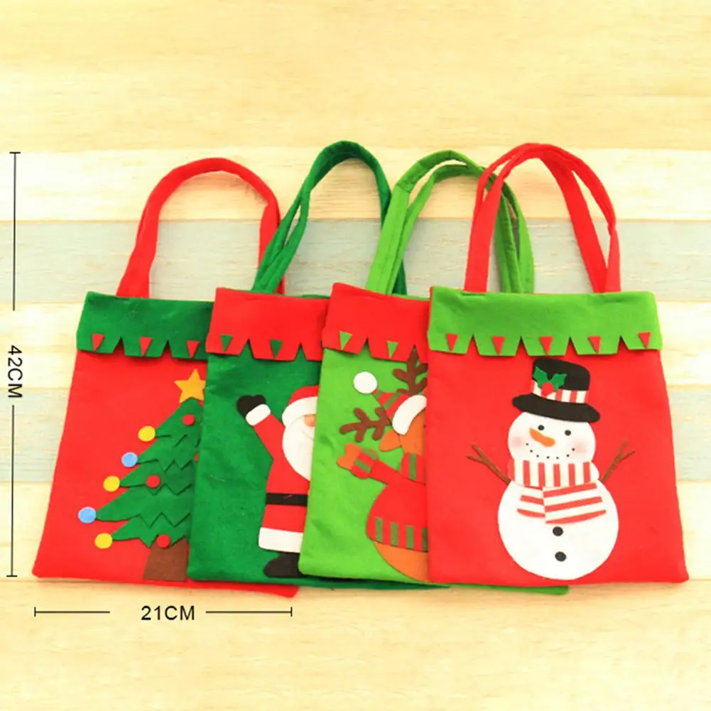 

Christmas Series Pattern Candy Bag Handbag for Xmas Home Party Decoration Gift Bag
