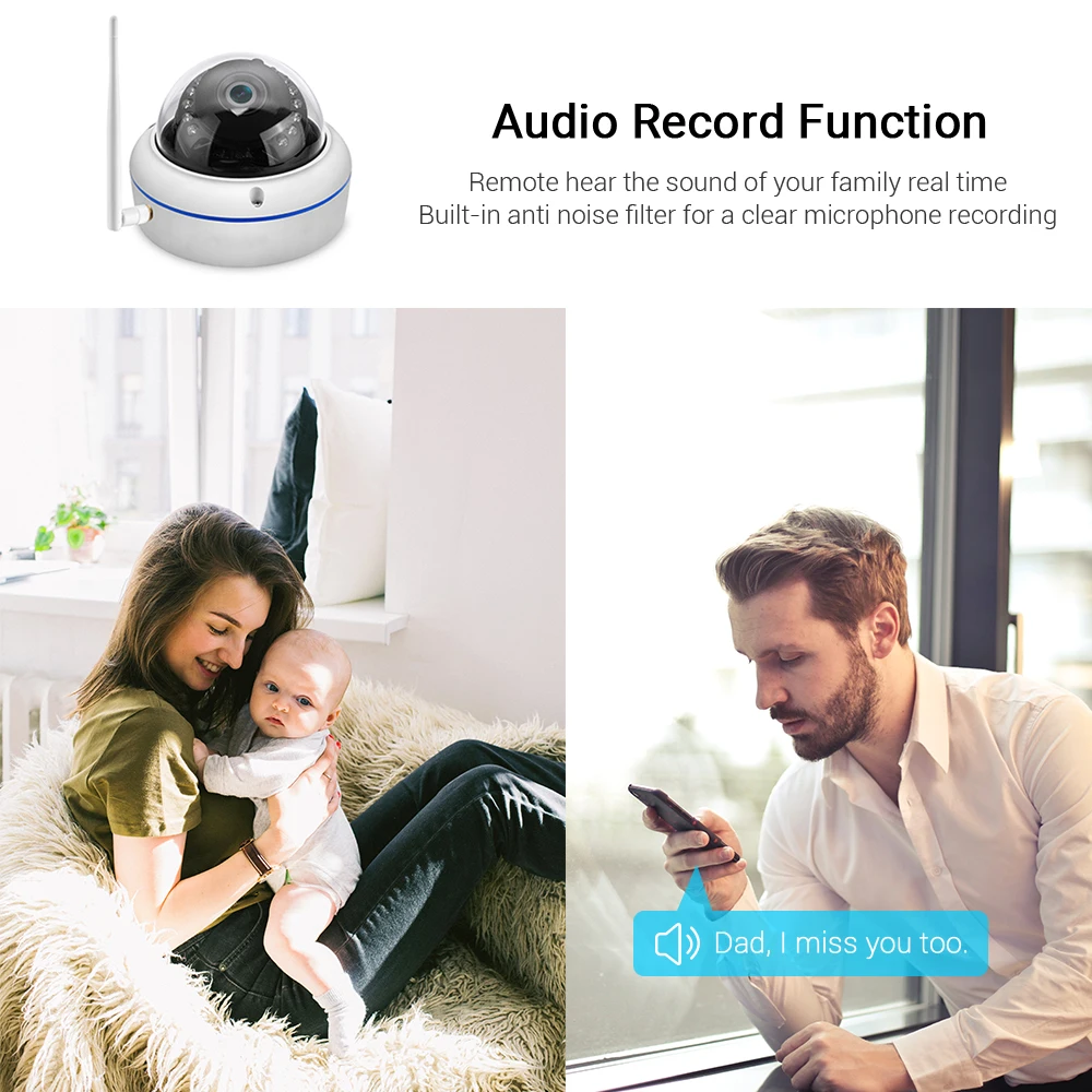 HD1080P Yoosee Wifi камера ONVIF Проводная Беспроводная ip аудио запись ночного видения
