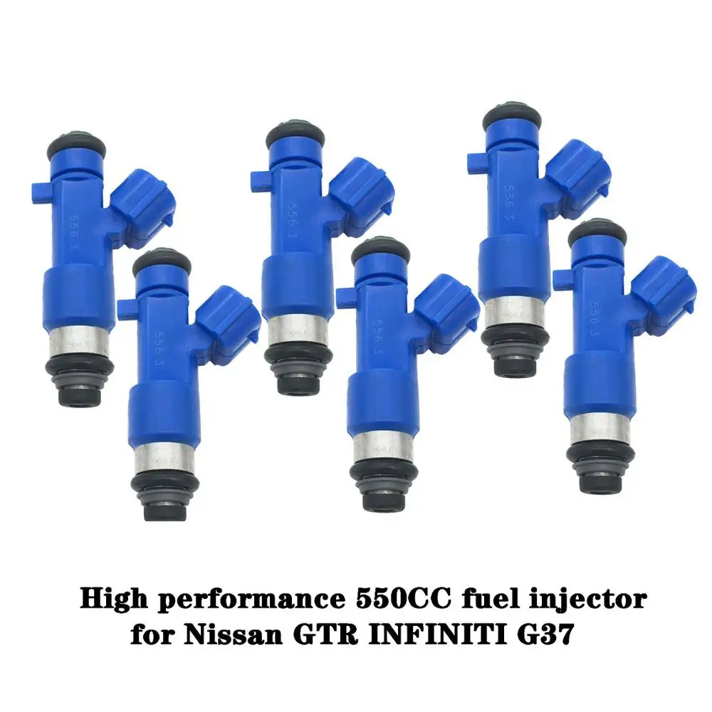 

6Pcs high performance 550CC fuel injector E85 for Nissan GTR INFINITI G37 16600-JF00A 14002-AN001